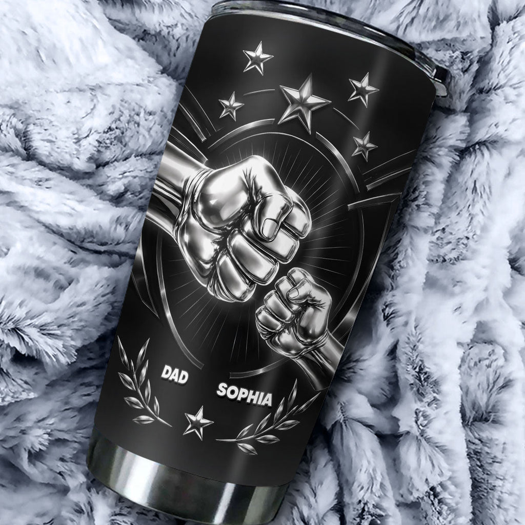 Custom Father's Day Birthday Gifts For Dad • My Hero - Personalized 3D Effect Tumbler