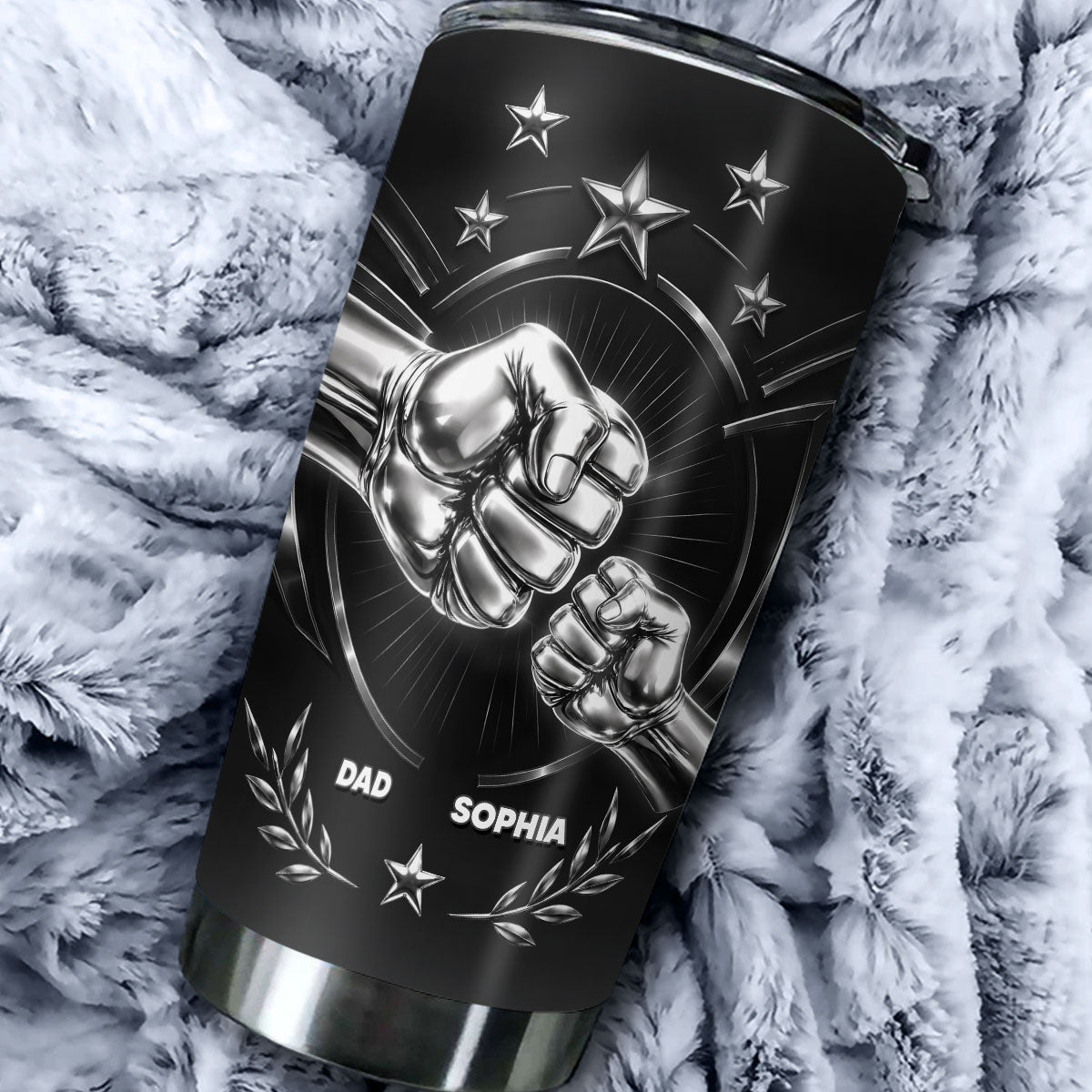 Custom Father's Day Birthday Gifts For Dad • My Hero - Personalized 3D Effect Tumbler