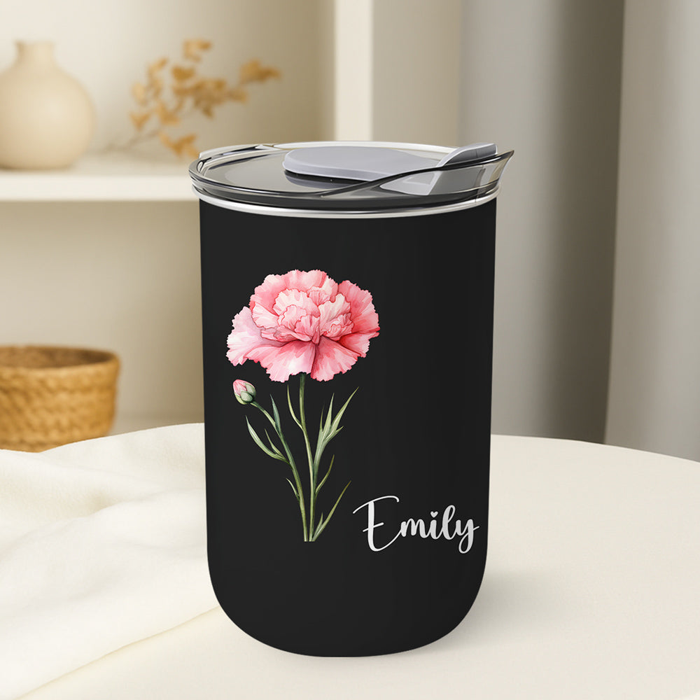 Custom Christmas Birthday Gifts For Best Friend • Birth Month Flower Gift - Personalized 10oz Tumbler