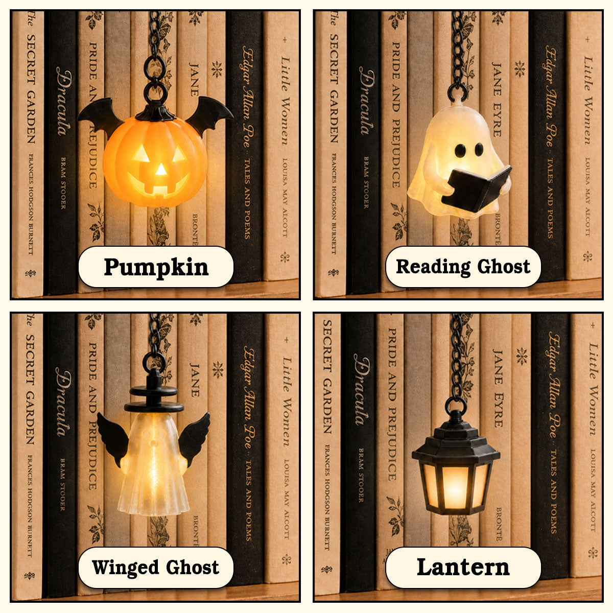 Every Book Has A Ghost - Personalized Bookshelf Lantern Light Sign
