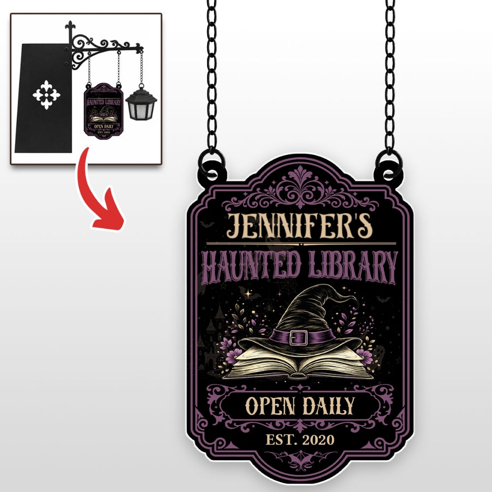 Every Book Has A Ghost - Personalized Bookshelf Lantern Light Sign