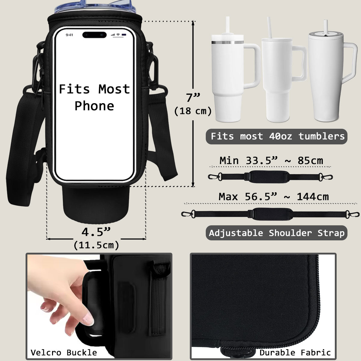 Inspiring Tiny Humans To Dream Big - Personalized 40oz Water Bottle Carrier Bag