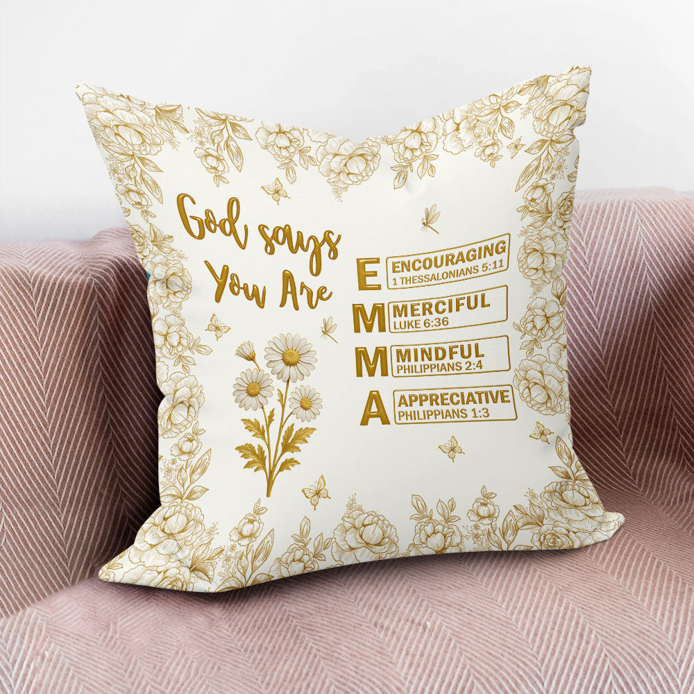 God Says You Are Bible - Personalized Throw Pillow