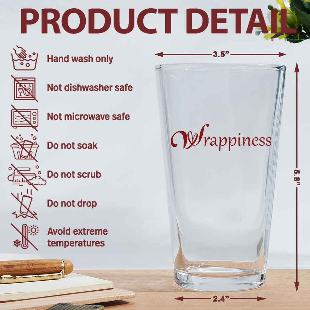 Distance Cannot Keep Us From Sharing A Drink - Personalized Beer Glass