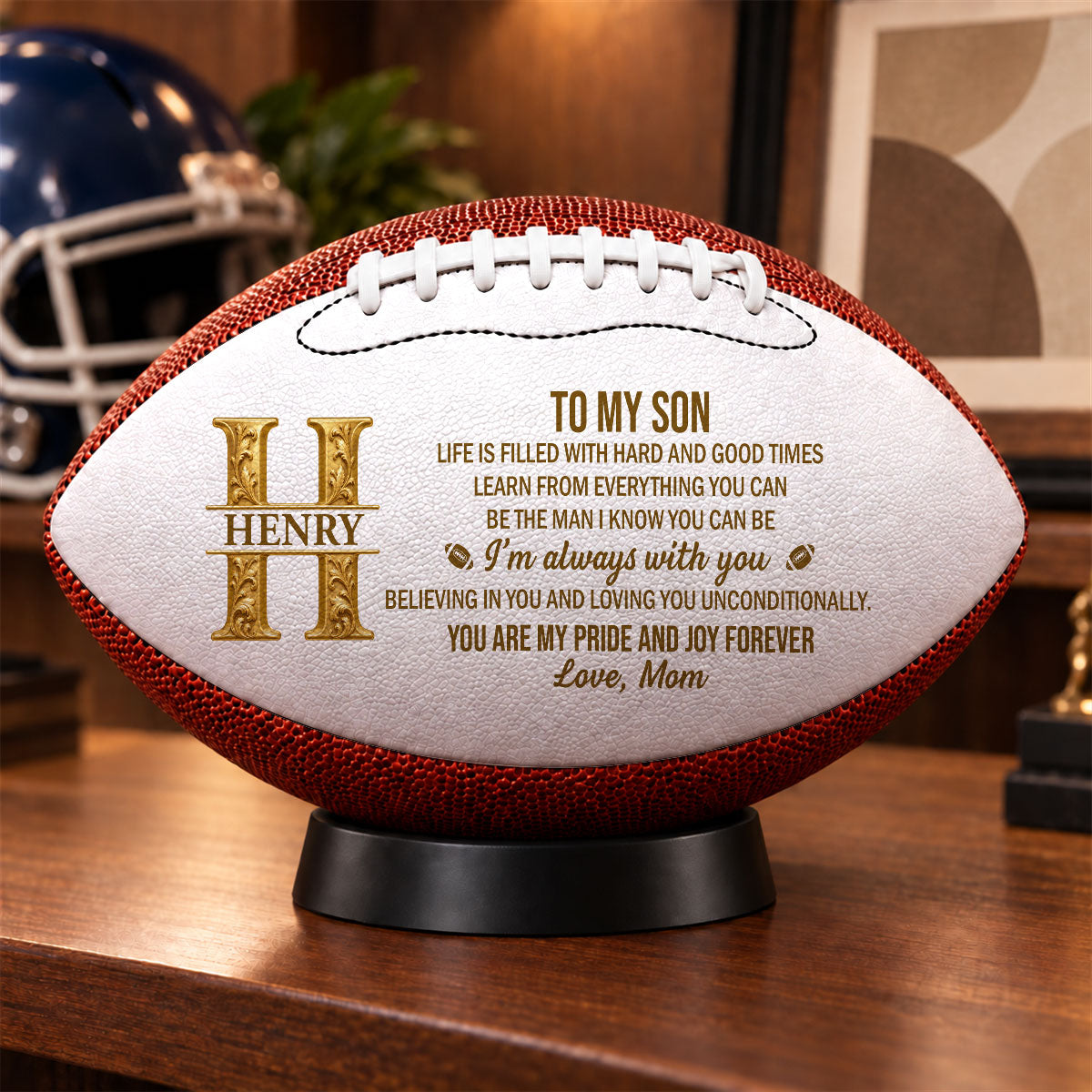 Always With You - Personalized Leather Football