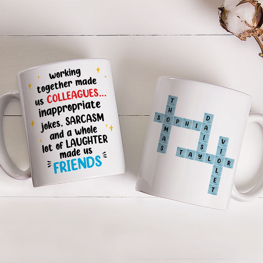 Custom Coworker, Christmas & Birthday Team Appreciation Gift • Not Just Colleagues - Personalized Coffee Mug