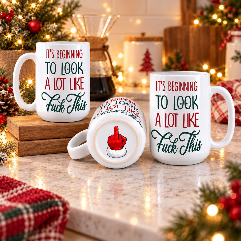 Custom Coworker, Christmas & Birthday Team Appreciation Gift • Ho Ho Nope Not Today - Personalized Bottom Print Mug