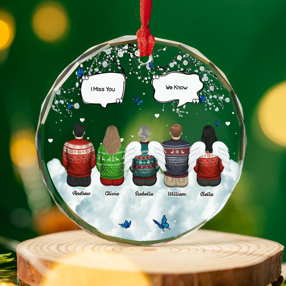 Custom Family Ornament, Christmas Gift for Family Members •  They Still Talk About You - Personalized Glass Ornament