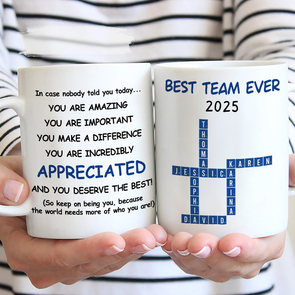 Custom Coworker, Christmas & Birthday Team Appreciation Gift • Best Team Ever 2025 - Personalized Coffee Mug