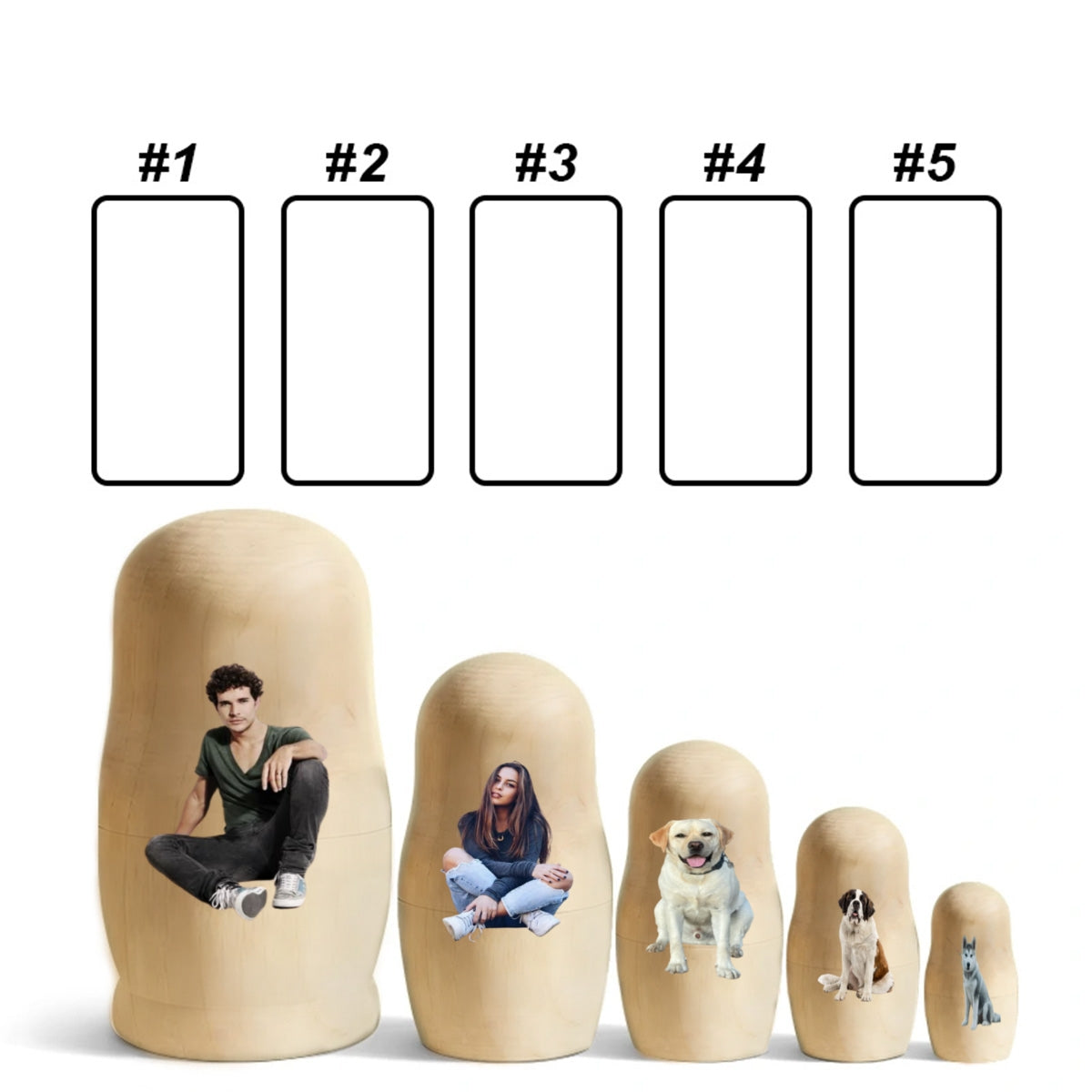 Growing In Love Photo - Personalized Nesting Doll
