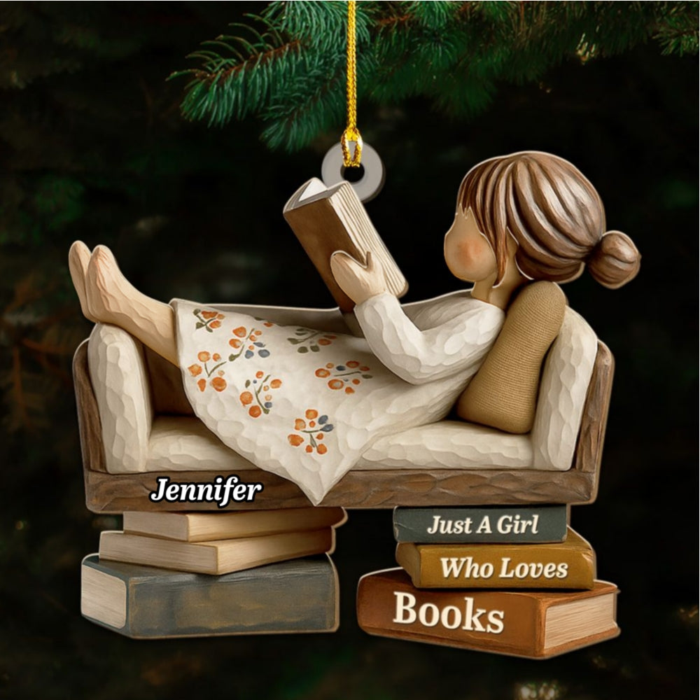 Custom Keepsake Christmas Ornament •  Pages And Peace - Personalized Wood Ornament