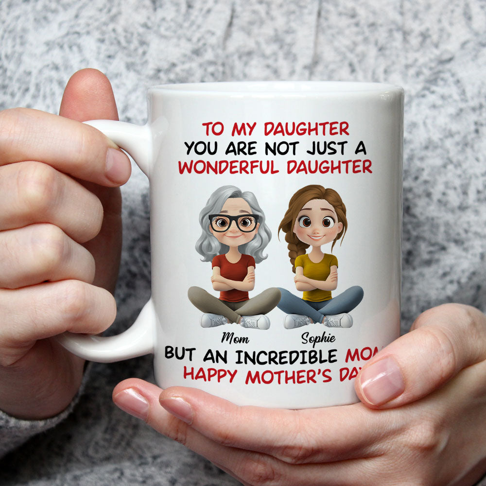 Custom Mother's Day Gift for Daughter • Incredible Mom - Personalized Coffee Mug