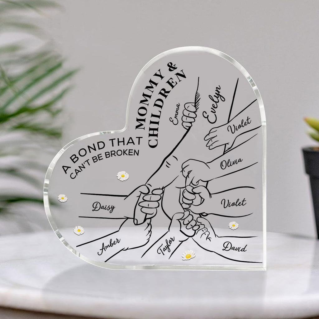 Custom Mother's Day Decor, Gift for Mom & Grandma • A Bond That Cannot Be Broken - Personalized Acrylic Plaque