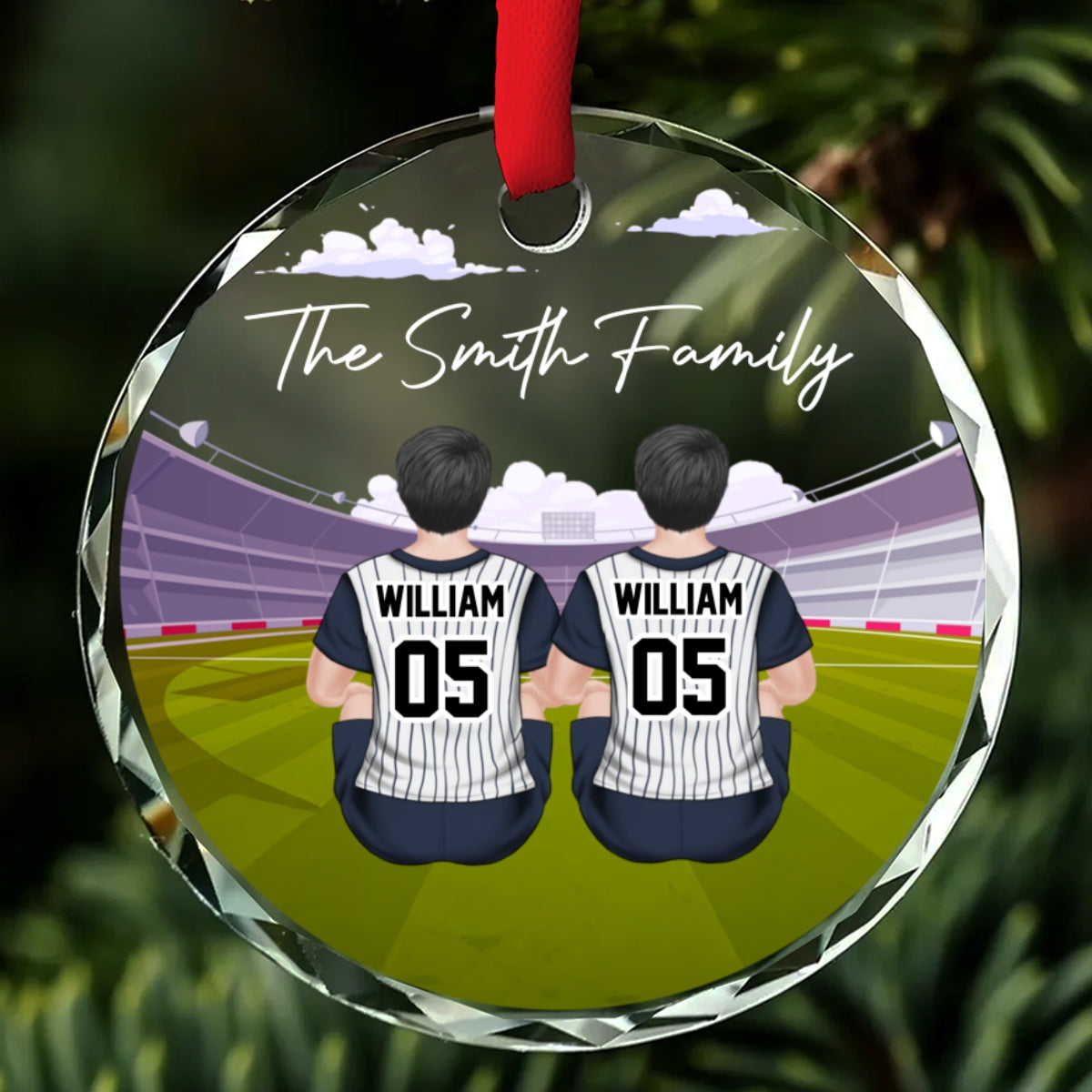 Custom Keepsake Christmas Ornament •  Dream Team - Personalized Glass Ornament
