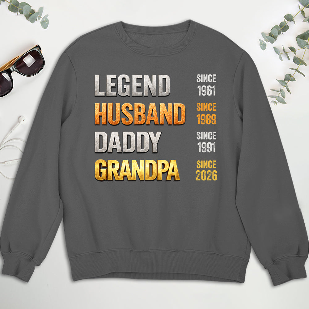 Custom Father's Day, Special Gift for Dad & Grandpa • Legendary Dad Metal Retro - Personalized 3D Effect Shirt