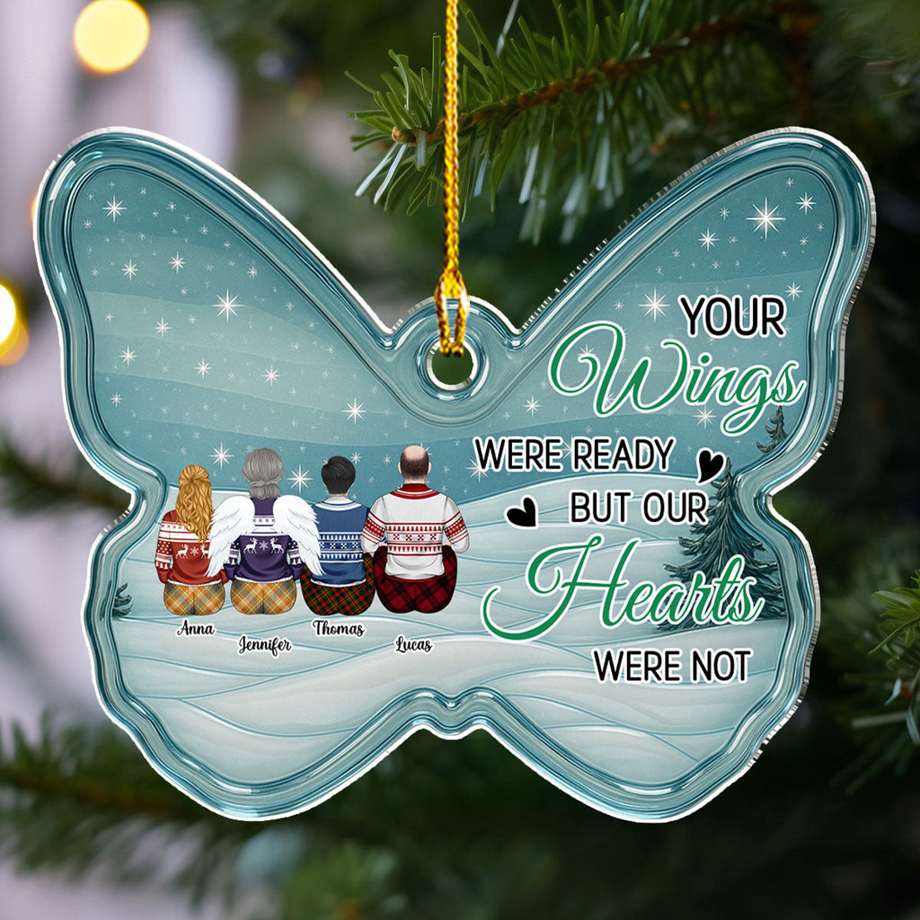 Custom Memorial Christmas Ornament, Sympathy Keepsake •  I Am Not Ready - Personalized Acrylic Ornament
