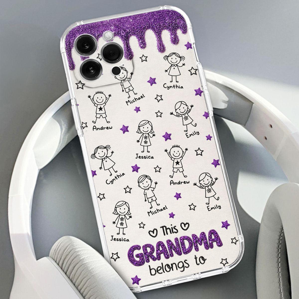 Handmade By Grandma - Personalized 3D Inflated Effect Phone Case