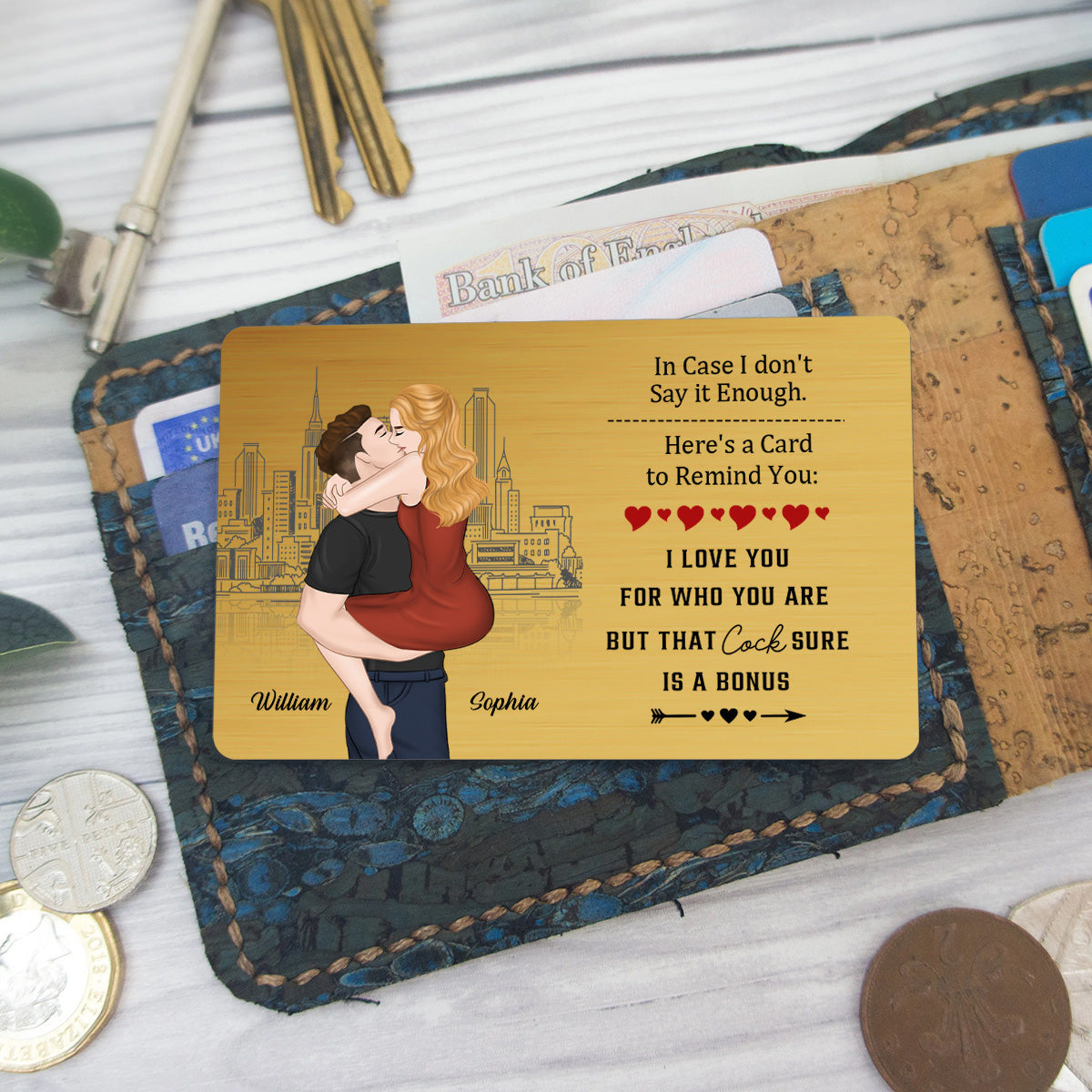 Anniversary Reminder Card - Personalized Wallet Card