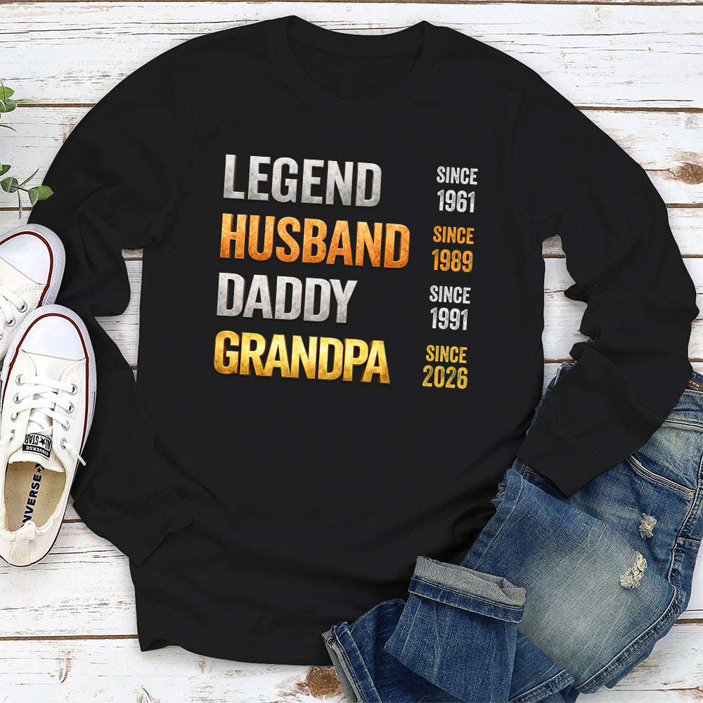 Custom Father's Day, Special Gift for Dad & Grandpa • Legendary Dad Metal Retro - Personalized 3D Effect Shirt