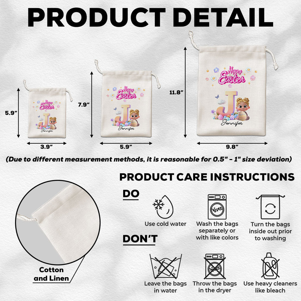 Easter Joy And Bunny Hugs - Personalized Favor Bag