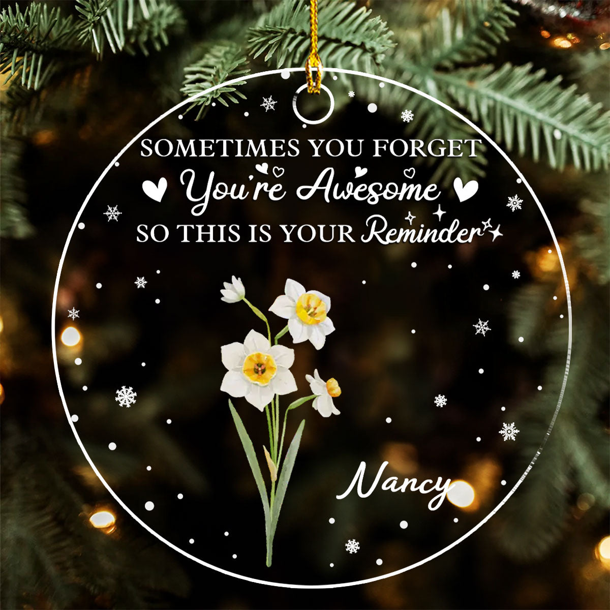 Custom Friendship Christmas Ornament, Best Friend Gift •  You Are Awesome - Personalized Acrylic Ornament