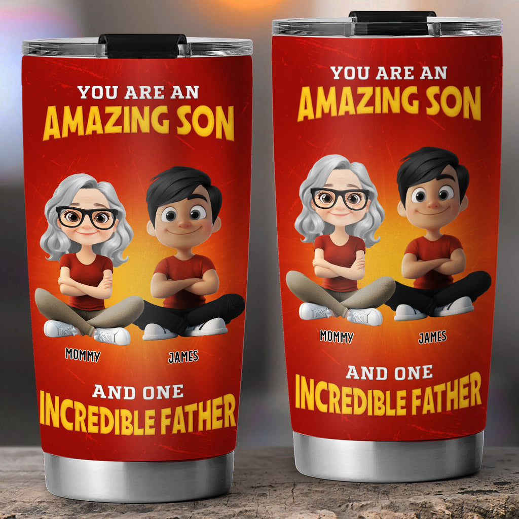 Custom Father's Day Birthday Gifts For Son • You Are Perfect Dad - Personalized Tumbler