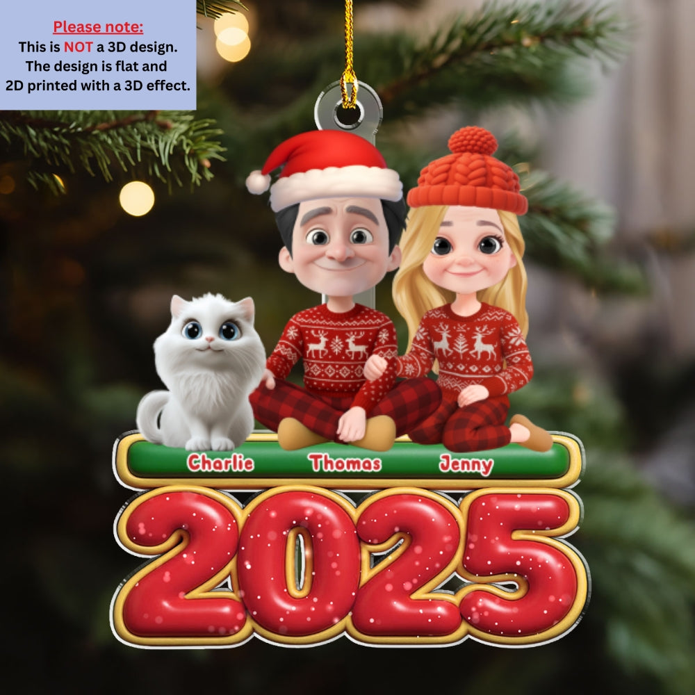 Custom Keepsake Christmas Ornament •  We And Our Cat - Personalized Acrylic Ornament