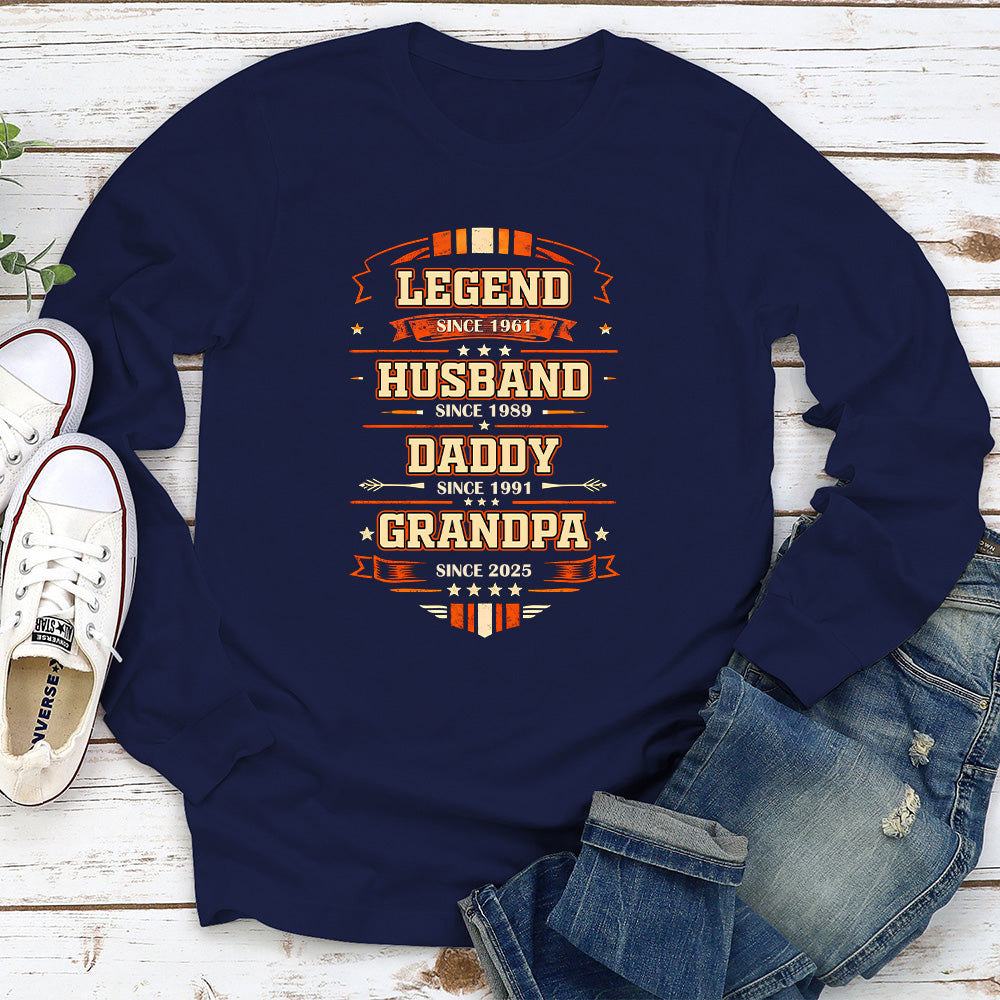Custom Father's Day, Special Gift for Dad & Grandpa • From Legend To Papa - Personalized Shirt