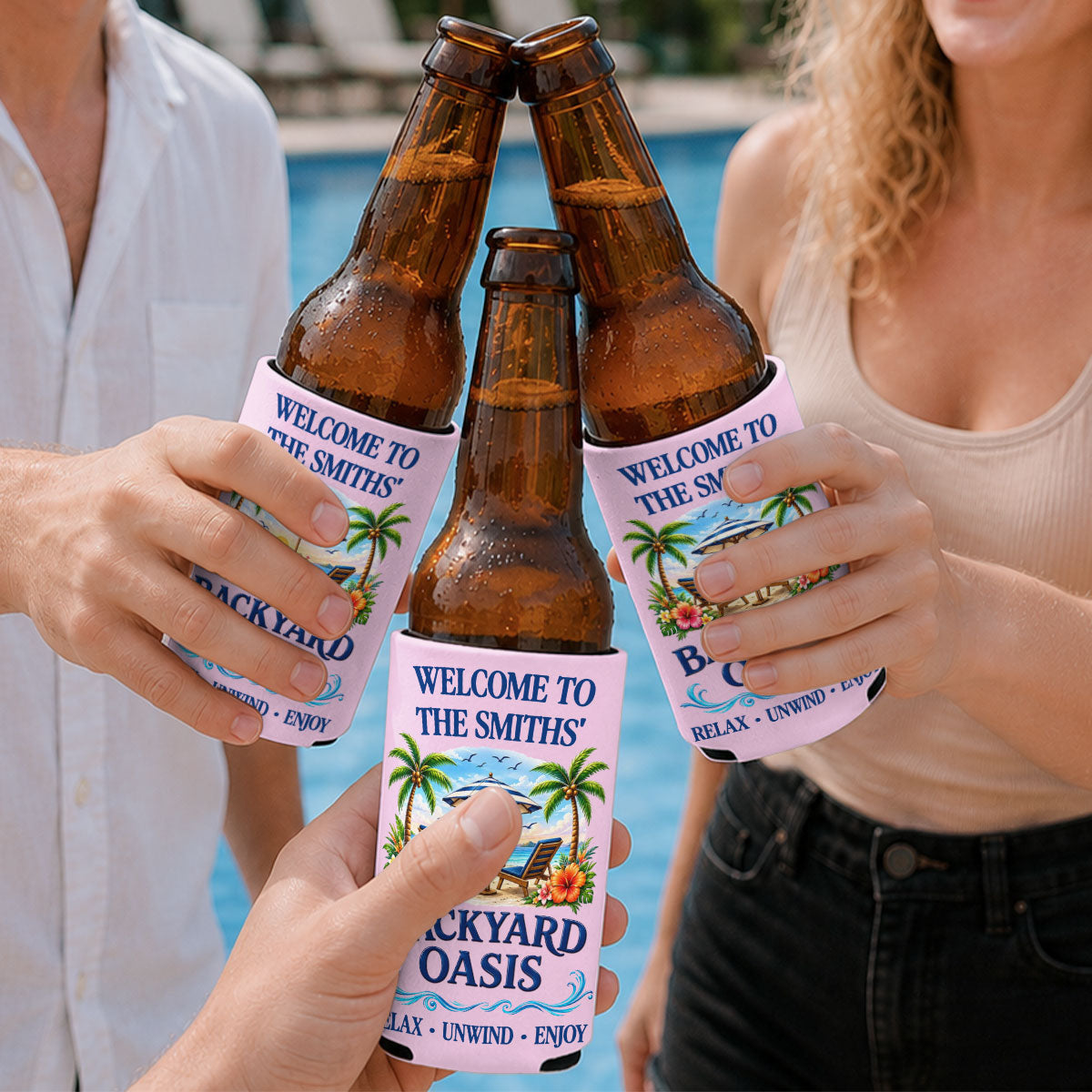 Relax And Unwind - Personalized Skinny Can Cooler