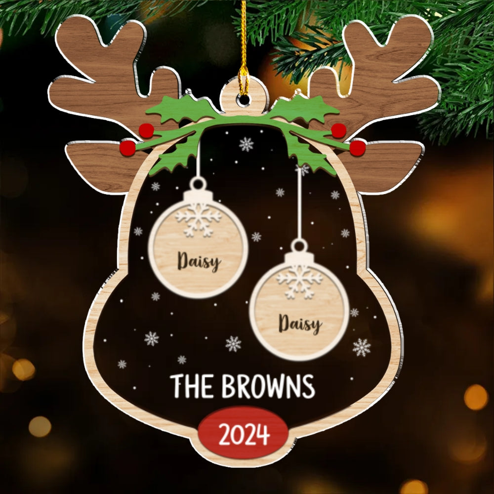 Custom Keepsake Christmas Ornament •  Lovely Family - Personalized Acrylic Ornament