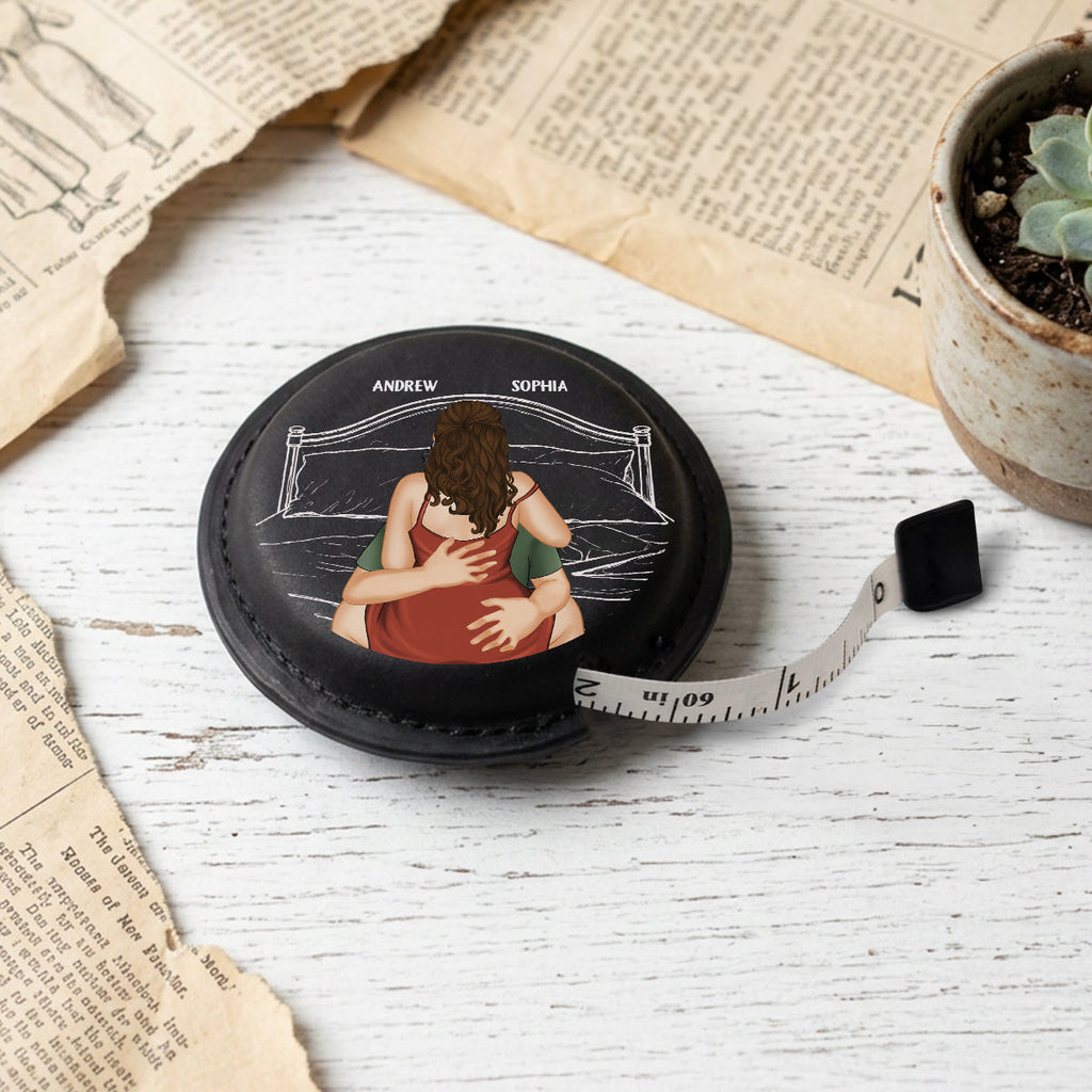 Couple Expect More Than A Few Inches Tonight - Personalized Leather Tape Measure