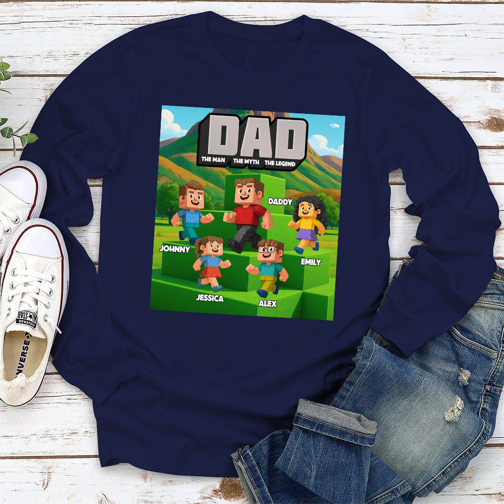 Custom Father's Day Gift For Son • Blocky Dad - Personalized Shirt