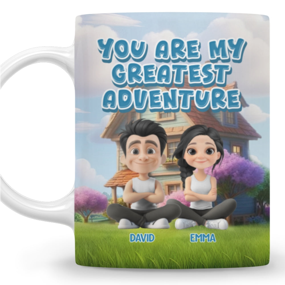 Custom Anniversary Keepsake Gifts For Couple • You Are My Greatest Adventure - Personalized Coffee Mug