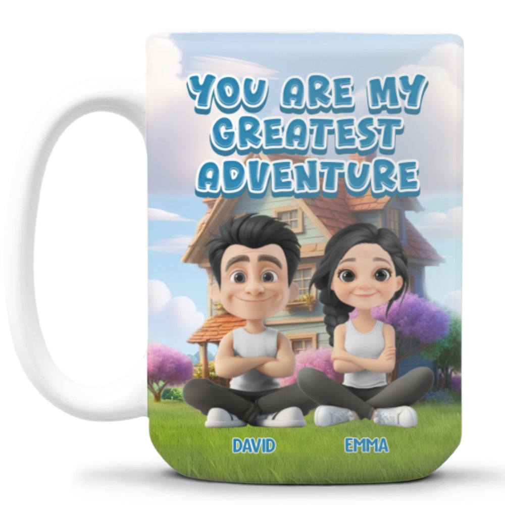 Custom Anniversary Keepsake Gifts For Couple • You Are My Greatest Adventure - Personalized Coffee Mug