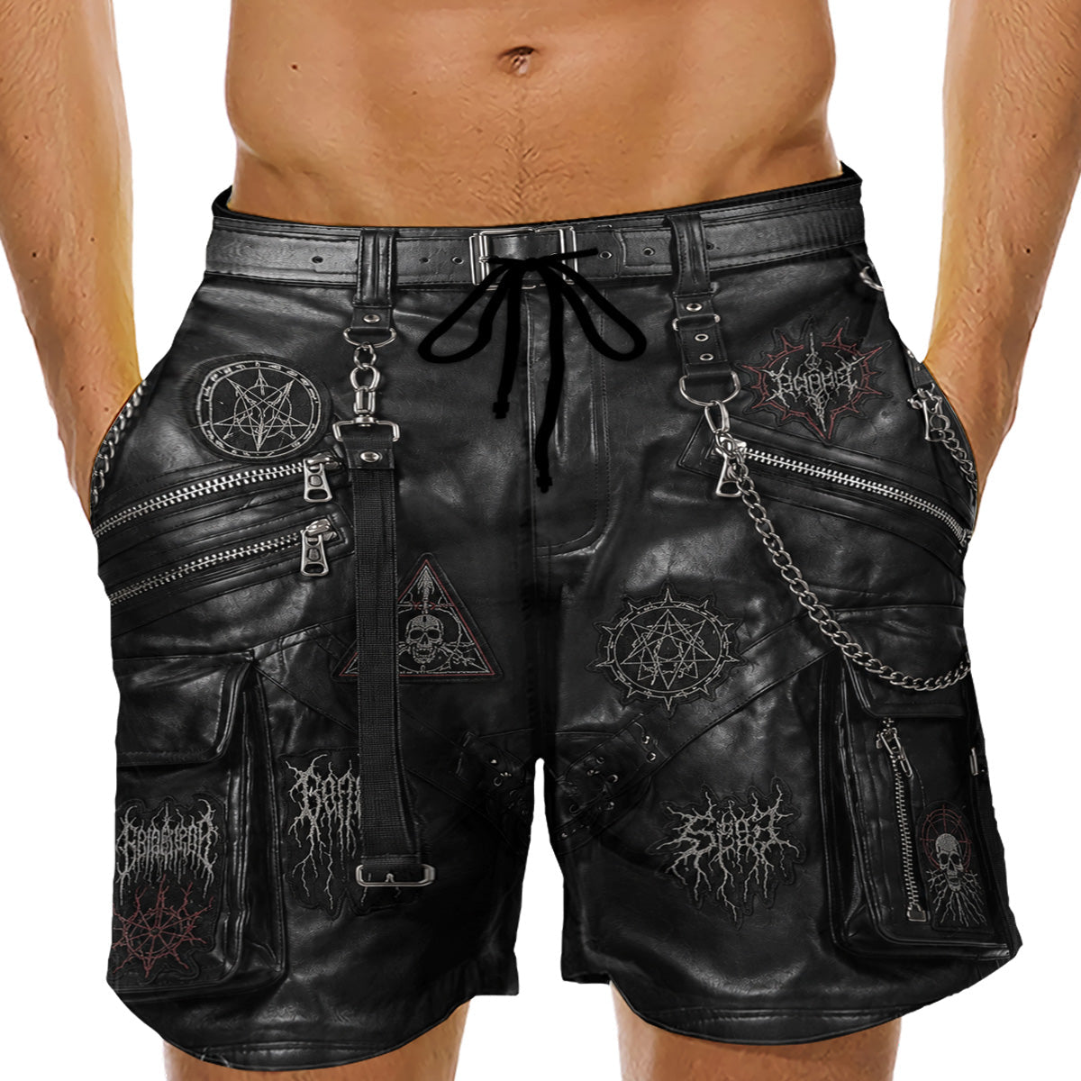 Custom Funny 3D Body Swim Trunks for Men, Birthday Summer Gift • Skull Drip - Personalized Beach Shorts