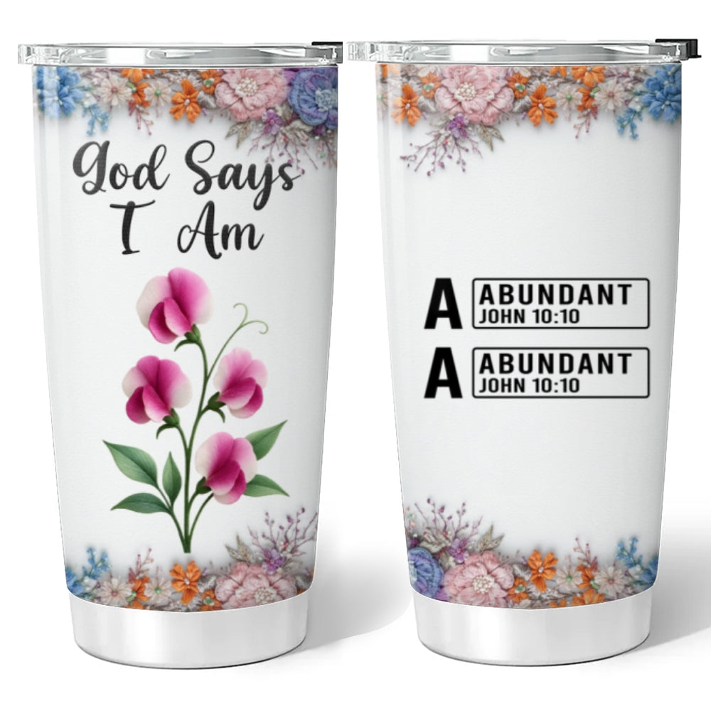 Custom Christmas Birthday Gifts For Granddaughter, Daughter • Words Of Promise - Personalized Tumbler