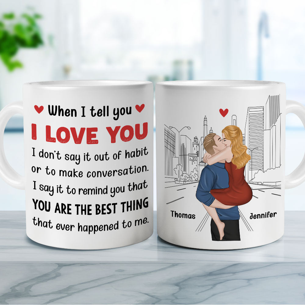 Custom Anniversary Keepsake Gifts For Couple • When I Tell You - Personalized Coffee Mug
