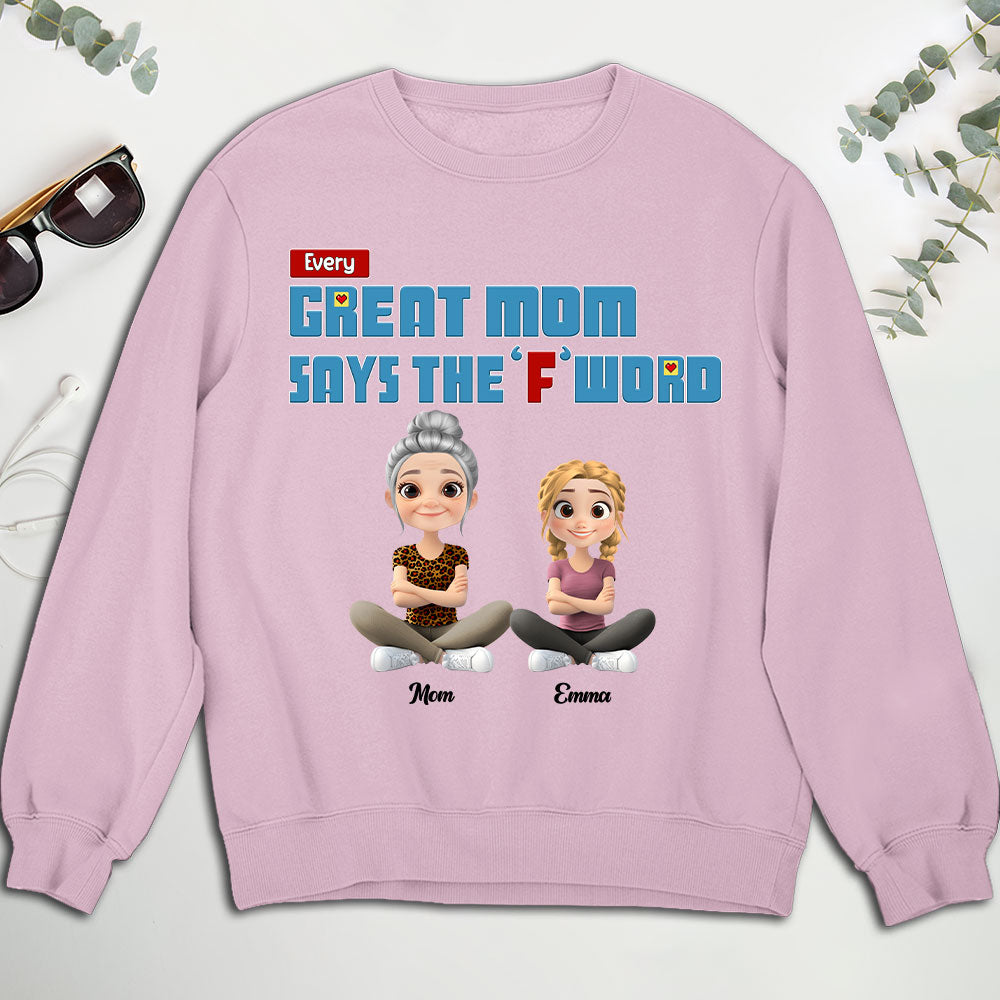 Custom Christmas Anniversary Keepsake Gifts For Wife • Every Great Mom Says F Word - Personalized Shirt