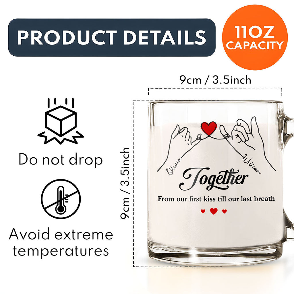 Custom Anniversary Keepsake Gifts For Couple • I Love You Forever - Personalized Glass Mug