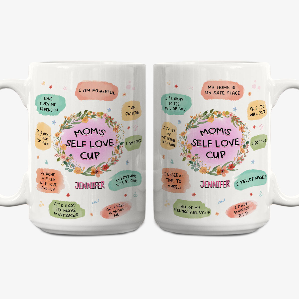Custom Christmas & Birthday Gift for Mom • Mom Self Love Cup - Personalized Coffee Mug