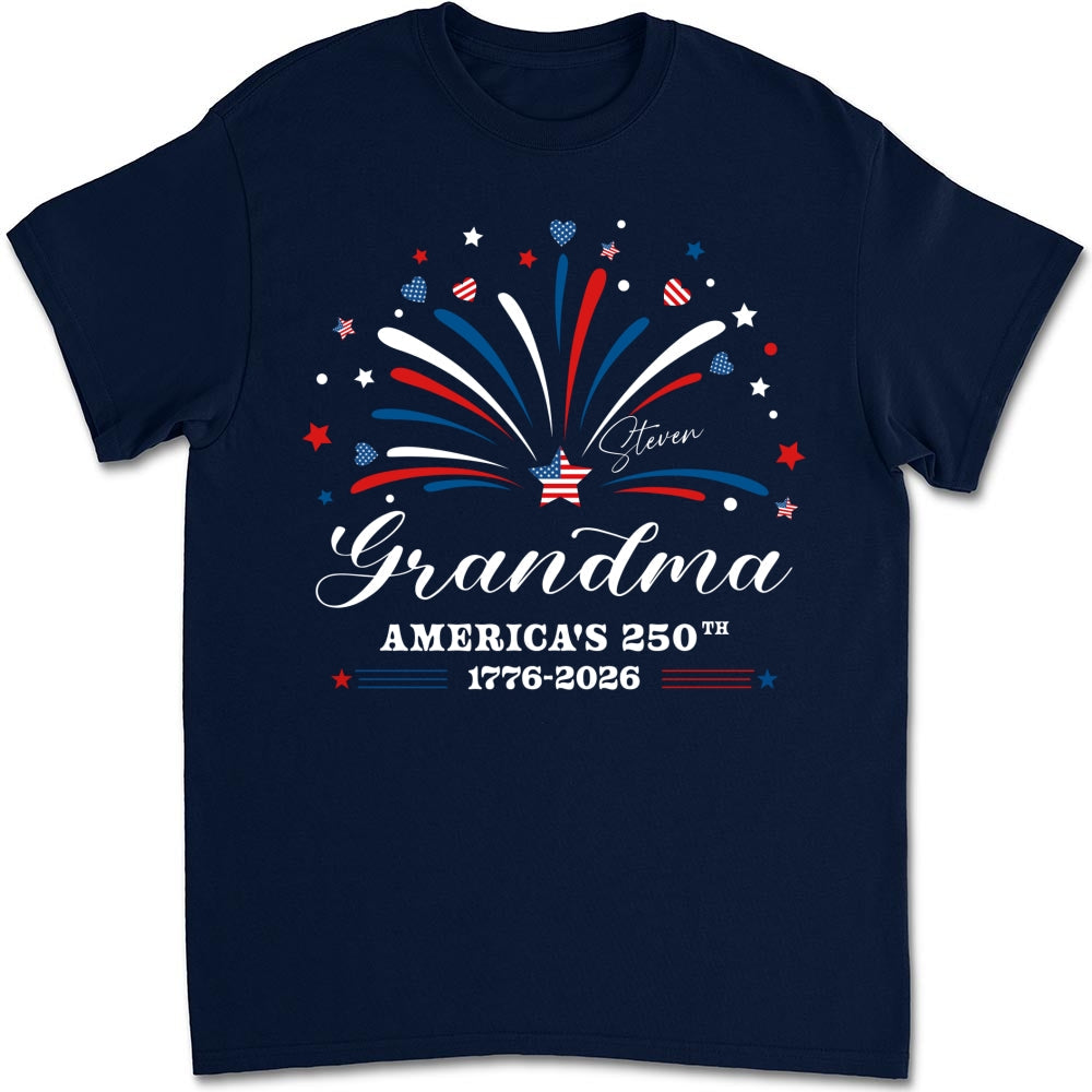 Custom Christmas & Birthday Gift for Grandma • Mimi America 250th Anniversary - Personalized Shirt