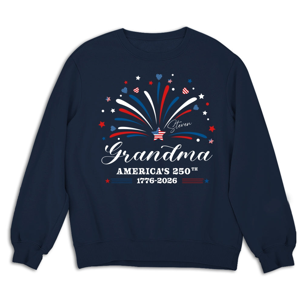 Custom Christmas & Birthday Gift for Grandma • Mimi America 250th Anniversary - Personalized Shirt