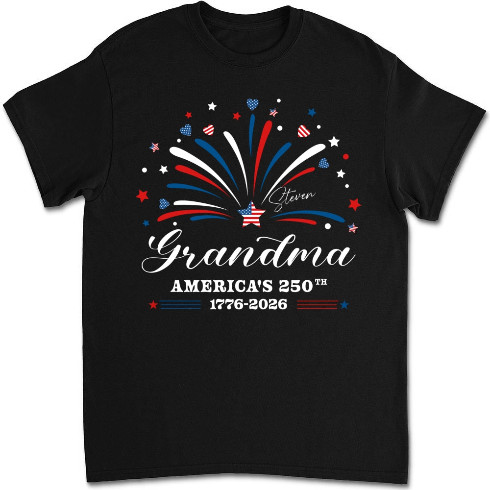 Custom Christmas & Birthday Gift for Grandma • Mimi America 250th Anniversary - Personalized Shirt