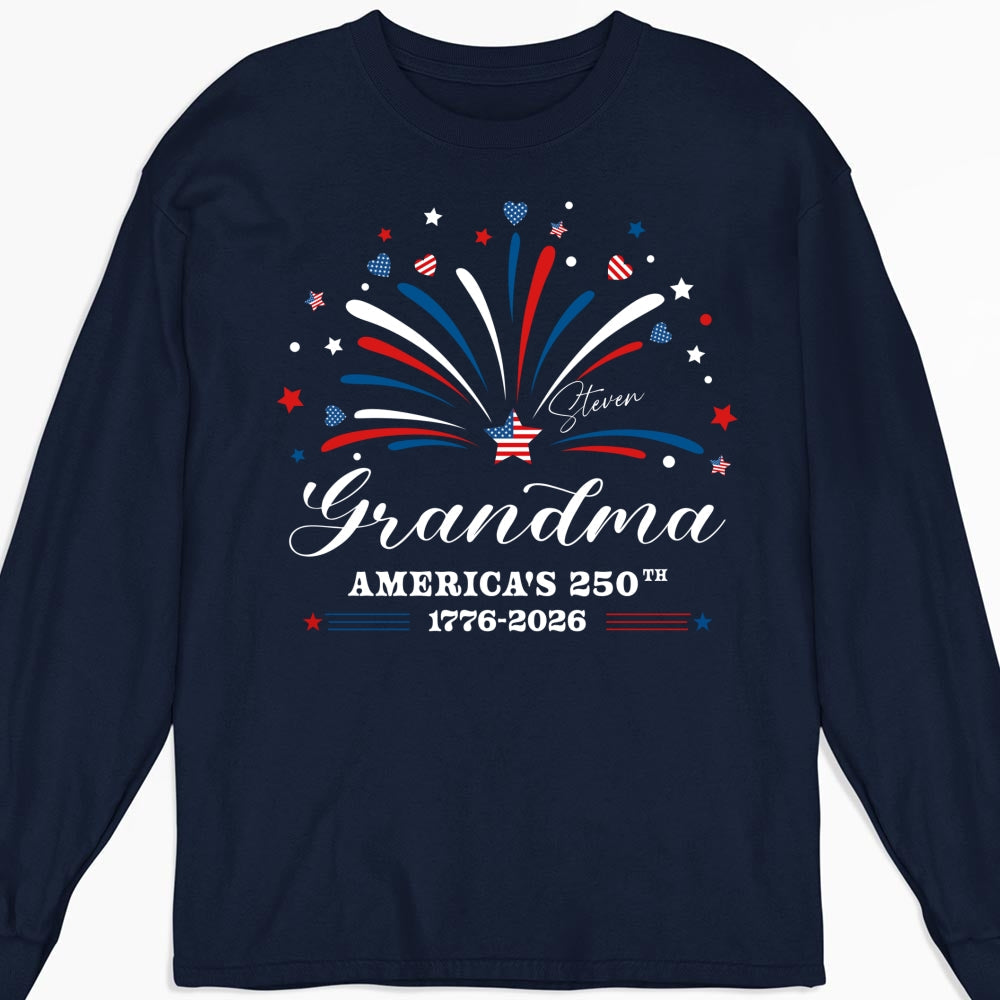 Custom Christmas & Birthday Gift for Grandma • Mimi America 250th Anniversary - Personalized Shirt