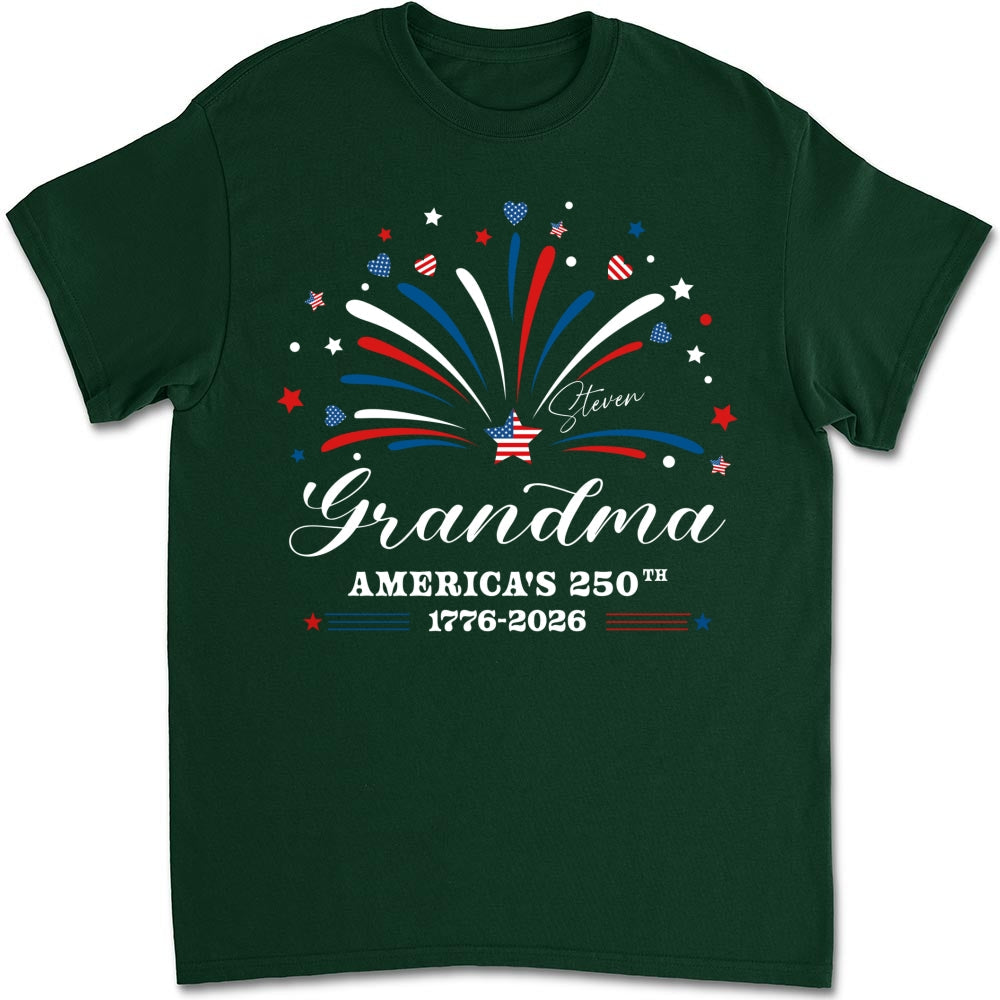 Custom Christmas & Birthday Gift for Grandma • Mimi America 250th Anniversary - Personalized Shirt