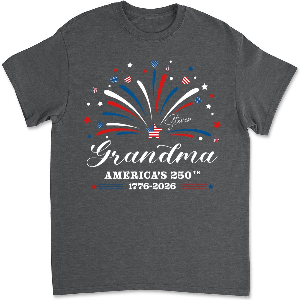 Custom Christmas & Birthday Gift for Grandma • Mimi America 250th Anniversary - Personalized Shirt