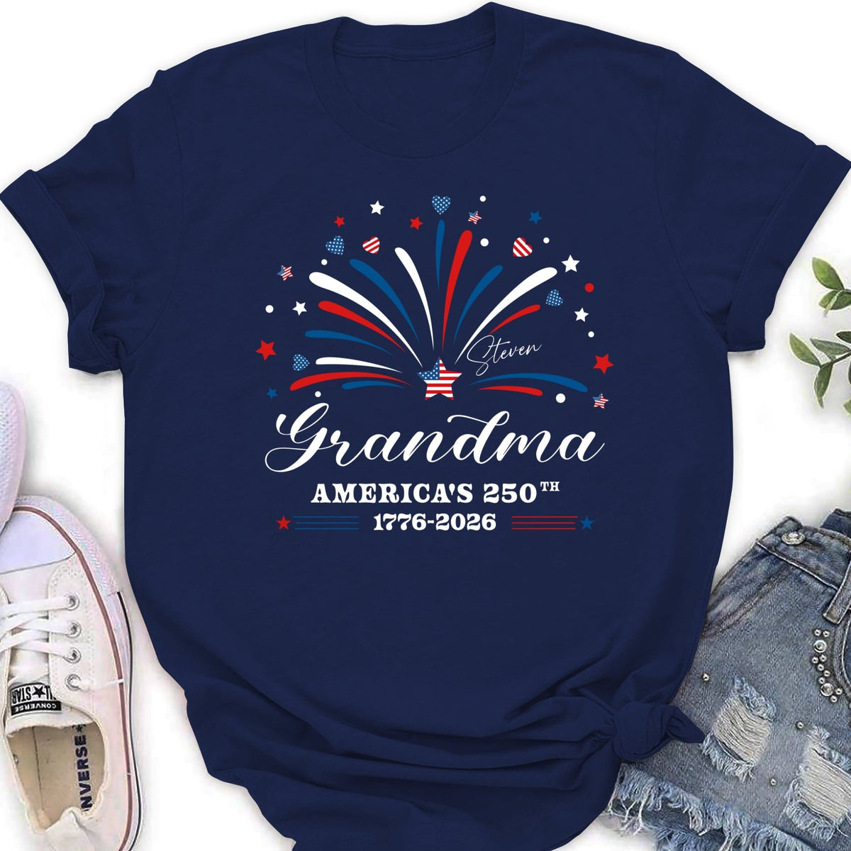 Custom Christmas & Birthday Gift for Grandma • Mimi America 250th Anniversary - Personalized Shirt