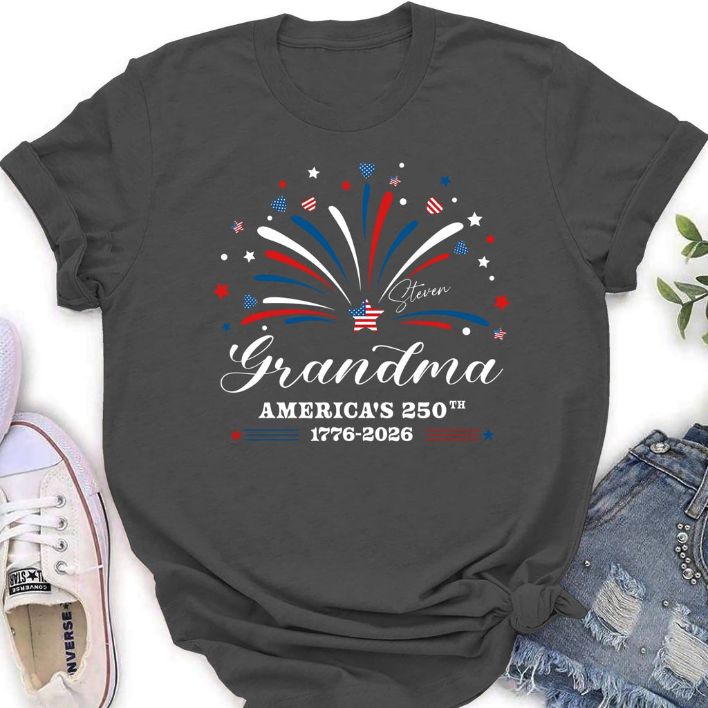 Custom Christmas & Birthday Gift for Grandma • Mimi America 250th Anniversary - Personalized Shirt