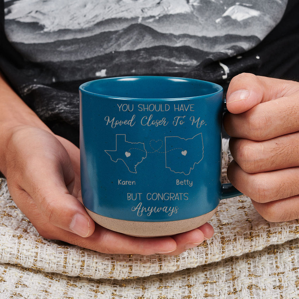 Custom Best Friend, Christmas & Birthday Friendship Keepsake Gift • Hope The Neighbors Like You - Personalized Engraved Pottery Mug