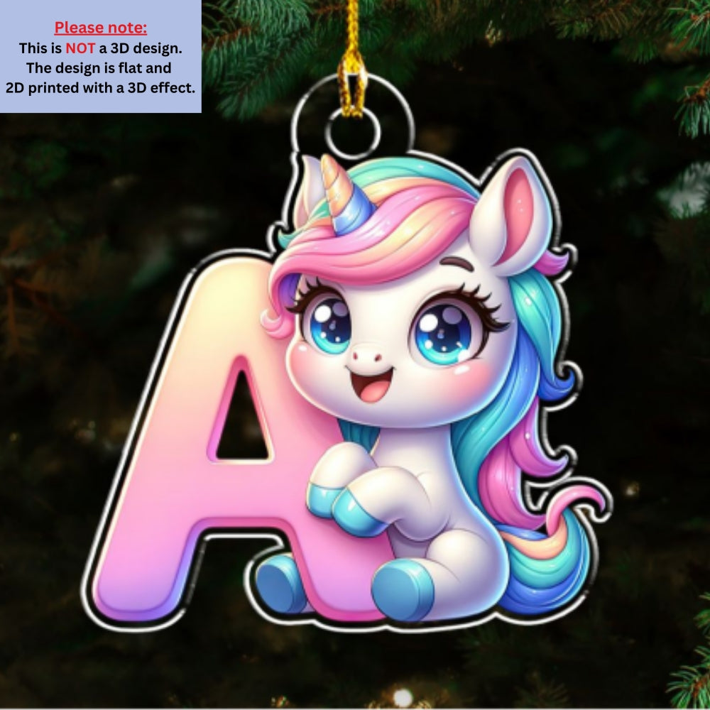 Custom Family Ornament, Christmas Gift for Family Members •  Alphabet Game Cartoon - Personalized Acrylic Ornament